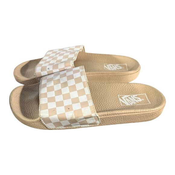 Vans Shoes - Vans Women’s Checkerboard Slides Sandals Cream Beige Size 8